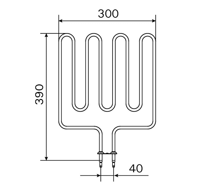 Resistenza 4 archi 2000 W 230 V