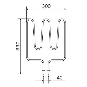 Resistenza 3 archi 1500 W 230 V